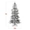 Best Choice Products Pre-Lit Flocked Sparse Christmas Tree Artificial Pine Tree, w/White & Multicolored LED Lights - Black